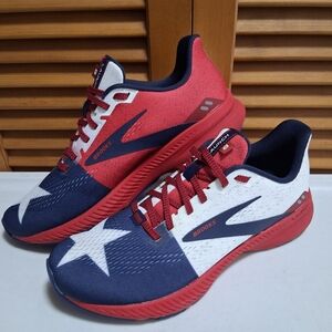 Brooks Launch 8 Texas Star Flag Women's Running Shoe Red/White/Blue Size: 9.5